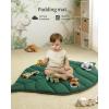 imageBlissful Diary Shell Baby Play Gym Mat Softer ampamp Enlarged Tummy Time Mat w 6 Detachable Toys for Sensory ampamp Motor Skill Development Activity Mat for Newborn Essentials Shower Gift Boho Ocean ThemeForest Green