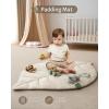 imageBlissful Diary Shell Baby Play Gym Mat Softer ampamp Enlarged Tummy Time Mat w 6 Detachable Toys for Sensory ampamp Motor Skill Development Activity Mat for Newborn Essentials Shower Gift Boho Ocean ThemeOatmeal Beige
