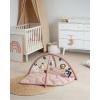 imageBlissful Diary Shell Baby Play Gym Mat Softer ampamp Enlarged Tummy Time Mat w 6 Detachable Toys for Sensory ampamp Motor Skill Development Activity Mat for Newborn Essentials Shower Gift Boho Ocean ThemeCrystal Pink