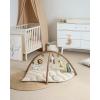 imageBlissful Diary Shell Baby Play Gym Mat Softer ampamp Enlarged Tummy Time Mat w 6 Detachable Toys for Sensory ampamp Motor Skill Development Activity Mat for Newborn Essentials Shower Gift Boho Ocean ThemeOatmeal Beige