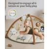 imageBlissful Diary Shell Baby Play Gym Mat Softer ampamp Enlarged Tummy Time Mat w 6 Detachable Toys for Sensory ampamp Motor Skill Development Activity Mat for Newborn Essentials Shower Gift Boho Ocean ThemeOatmeal Beige