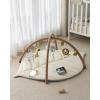 imageBlissful Diary Shell Baby Play Gym Mat Softer ampamp Enlarged Tummy Time Mat w 6 Detachable Toys for Sensory ampamp Motor Skill Development Activity Mat for Newborn Essentials Shower Gift Boho Ocean ThemeOatmeal Beige