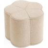 imageBlissful Diary Flower Pouf Ottoman Comfy Floral Ottoman for Living Room Bedroom Kids Room Charm Floor Pouf for Home Decor Full Foam Filling Foot Rest for Couch Dark GreyOff White