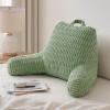 imageBlissful Diary Reading Pillow Stylish Bed Pillow with Shredded Memory Foam for Adult Children Backrest Back Pillow for Bed ampamp Couch Sitting Up with Arms ampamp Pockets ampamp Washable Cover Off WhiteSage Green