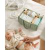 imageBlissful Diary Baby Diaper Caddy Organizer  Sage Green Stylish Portable Organized Practical