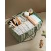 imageBlissful Diary Baby Diaper Caddy Organizer  Sage Green Stylish Portable Organized Practical