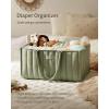 imageBlissful Diary Baby Diaper Caddy Organizer  Sage Green Stylish Portable Organized Practical