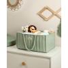 imageBlissful Diary Baby Diaper Caddy Organizer  Sage Green Stylish Portable Organized Practical