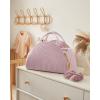 imageBlissful Diary Baby Diaper Caddy Organizer Cotton Rope Diaper Caddy Basket Large Storage Basket for Newborn Boys and Girls Gift for Baby Shower List Newborn Essentials Earthy RainbowLight Pink