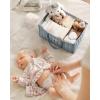 imageBlissful Diary Baby Diaper Caddy Organizer Stylish Storage Basket for Newborn Essentials and Diaper Station Gift for Baby Shower and Registry MustHave Sage GreenDusty Blue