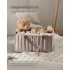 imageBlissful Diary Baby Diaper Caddy Organizer Stylish Storage Basket for Newborn Essentials and Diaper Station Gift for Baby Shower and Registry MustHave Sage GreenSand