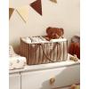 imageBlissful Diary Baby Diaper Caddy Organizer Stylish Storage Basket for Newborn Essentials and Diaper Station Gift for Baby Shower and Registry MustHave Sage GreenMocha Brown