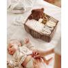 imageBlissful Diary Baby Diaper Caddy Organizer Stylish Storage Basket for Newborn Essentials and Diaper Station Gift for Baby Shower and Registry MustHave Sage GreenMocha Brown