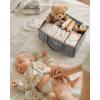 imageBlissful Diary Baby Diaper Caddy Organizer Stylish Storage Basket for Newborn Essentials and Diaper Station Gift for Baby Shower and Registry MustHave Sage GreenLight Gray