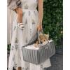 imageBlissful Diary Baby Diaper Caddy Organizer Stylish Storage Basket for Newborn Essentials and Diaper Station Gift for Baby Shower and Registry MustHave Sage GreenLight Gray