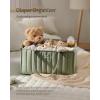 imageBlissful Diary Baby Diaper Caddy Organizer Stylish Storage Basket for Newborn Essentials and Diaper Station Gift for Baby Shower and Registry MustHave Sage GreenSage Green