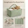 imageBlissful Diary Baby Diaper Caddy Organizer Stylish Storage Basket for Newborn Essentials and Diaper Station Gift for Baby Shower and Registry MustHave Sage GreenSage Green