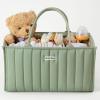 imageBlissful Diary Baby Diaper Caddy Organizer Stylish Storage Basket for Newborn Essentials and Diaper Station Gift for Baby Shower and Registry MustHave Sage GreenSage Green