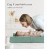 imageBlissful Diary Baby Changing Pad with Waterproof Lining Foam Includes a Soft ampamp Washable Cover Contoured Changing Table Pads for Dresser Top with NonSlip Bottom 3216 Grey AvocadoGreen