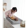 imageBlissful Diary Baby Changing Pad with Waterproof Lining Foam Includes a Soft ampamp Washable Cover Contoured Changing Table Pads for Dresser Top with NonSlip Bottom 3216 Grey AvocadoGrey