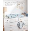 imageBlissful Diary Baby Changing Pad with Waterproof Lining Foam Includes a Soft ampamp Washable Cover Contoured Changing Table Pads for Dresser Top with NonSlip Bottom 3216 Grey AvocadoBlue