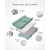 imageBlissful Diary Baby Changing Pad with Waterproof Lining Foam Includes a Soft ampamp Washable Cover Contoured Changing Table Pads for Dresser Top with NonSlip Bottom 3216 Grey AvocadoGreen