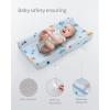 imageBlissful Diary Baby Changing Pad with Waterproof Lining Foam Includes a Soft ampamp Washable Cover Contoured Changing Table Pads for Dresser Top with NonSlip Bottom 3216 Grey AvocadoBlue