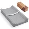 imageBlissful Diary Baby Changing Pad with Waterproof Lining Foam Includes a Soft ampamp Washable Cover Contoured Changing Table Pads for Dresser Top with NonSlip Bottom 3216 Grey AvocadoGrey
