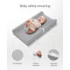 imageBlissful Diary Baby Changing Pad with Waterproof Lining Foam Includes a Soft ampamp Washable Cover Contoured Changing Table Pads for Dresser Top with NonSlip Bottom 3216 Grey AvocadoGrey