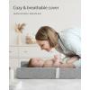 imageBlissful Diary Baby Changing Pad with Waterproof Lining Foam Includes a Soft ampamp Washable Cover Contoured Changing Table Pads for Dresser Top with NonSlip Bottom 3216 Grey AvocadoGrey