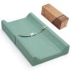 imageBlissful Diary Baby Changing Pad with Waterproof Lining Foam Includes a Soft ampamp Washable Cover Contoured Changing Table Pads for Dresser Top with NonSlip Bottom 3216 Grey AvocadoGreen