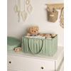 imageBlissful Diary Baby Diaper Caddy Organizer Mocha Brown  Sage Green