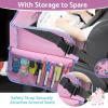 imageBlissful Diary Travel Tray for Kids Car Seat Toddler Road Trip Essentials with Drawing Kit Carseat Tray for Children Travel Road Trip Must Haves for Kids PinkPink