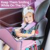 imageBlissful Diary Travel Tray for Kids Car Seat Toddler Road Trip Essentials with Drawing Kit Carseat Tray for Children Travel Road Trip Must Haves for Kids PinkPink