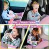 imageBlissful Diary Travel Tray for Kids Car Seat Toddler Road Trip Essentials with Drawing Kit Carseat Tray for Children Travel Road Trip Must Haves for Kids PinkPink