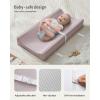 imageBlissful Diary Vegan Leather Baby Changing Pad with Waterproof ampamp WipeClean PU Cover Standard Size Cozy Diaper Changing Pad for Dresser and Table TaupeTaupe