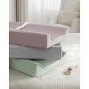 imageBlissful Diary Vegan Leather Baby Changing Pad with Waterproof ampamp WipeClean PU Cover Standard Size Cozy Diaper Changing Pad for Dresser and Table TaupeLight Green