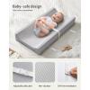 imageBlissful Diary Vegan Leather Baby Changing Pad with Waterproof ampamp WipeClean PU Cover Standard Size Cozy Diaper Changing Pad for Dresser and Table TaupeLight Gray