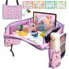 imageBlissful Diary Travel Tray for Kids Car Seat Toddler Road Trip Essentials with Drawing Kit Carseat Tray for Children Travel Road Trip Must Haves for Kids PinkPink