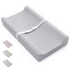 imageBlissful Diary Vegan Leather Baby Changing Pad with Waterproof ampamp WipeClean PU Cover Standard Size Cozy Diaper Changing Pad for Dresser and Table TaupeLight Gray