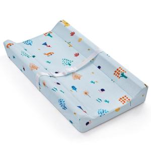 imageBlissful Diary Baby Changing Pad with Waterproof Lining Foam Includes a Soft ampamp Washable Cover Contoured Changing Table Pads for Dresser Top with NonSlip Bottom 3216 Grey AvocadoBlue
