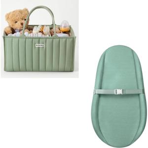 imageBlissful Diary Diaper Caddy and Changing Pad Bundle Green