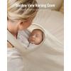 imageBlissful Diary 2in1 Muslin Baby Car Seat Cover Multiuse Nursing Cover for Breastfeeding Breathable Infant Car Seat Cover Canopy  Roman GreenBeige