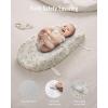 imageBlissful Diary Muslin Baby Changing Pad with Waterproof Lining Foam Diaper Changing Table Pad with Cover for Dressers Dusty Pink AvocadoBotanical Leaf