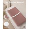 imageBlissful Diary Muslin Baby Changing Pad with Waterproof Lining Foam Diaper Changing Table Pad with Cover for Dressers Dusty Pink AvocadoDusty Pink