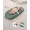 imageBlissful Diary Muslin Baby Changing Pad with Waterproof Lining Foam Diaper Changing Table Pad with Cover for Dressers Dusty Pink AvocadoRoman Green