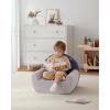 imageBlissful Diary Toddler Chair Comfy Foam Kids Chair with Soft Teddy Plush Toddler Reading Armchair with Cute Rainbow Designs Blush PinkBlue