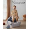 imageBlissful Diary Toddler Chair Comfy Foam Kids Chair with Soft Teddy Plush Toddler Reading Armchair with Cute Rainbow Designs Blush PinkBlue