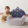 imageBlissful Diary Toddler Chair Comfy Foam Kids Chair with Soft Teddy Plush Toddler Reading Armchair with Cute Rainbow Designs Blush PinkBlue