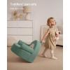 imageBlissful Diary Toddler Chair Comfy Foam Kids Chair with Soft Teddy Plush Toddler Reading Armchair with Cute Rainbow Designs Blush PinkSage Green